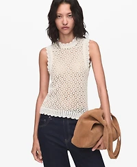 Mango Women's Openwork Knit Top