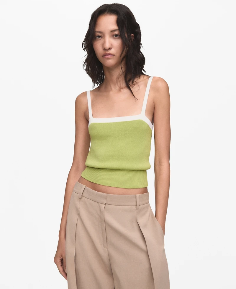 Mango Women's Crop Knitted Top