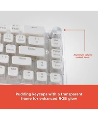 RadioShack Wired Usb A Transparent Mechanical Gaming Backlit Keyboard 2607148