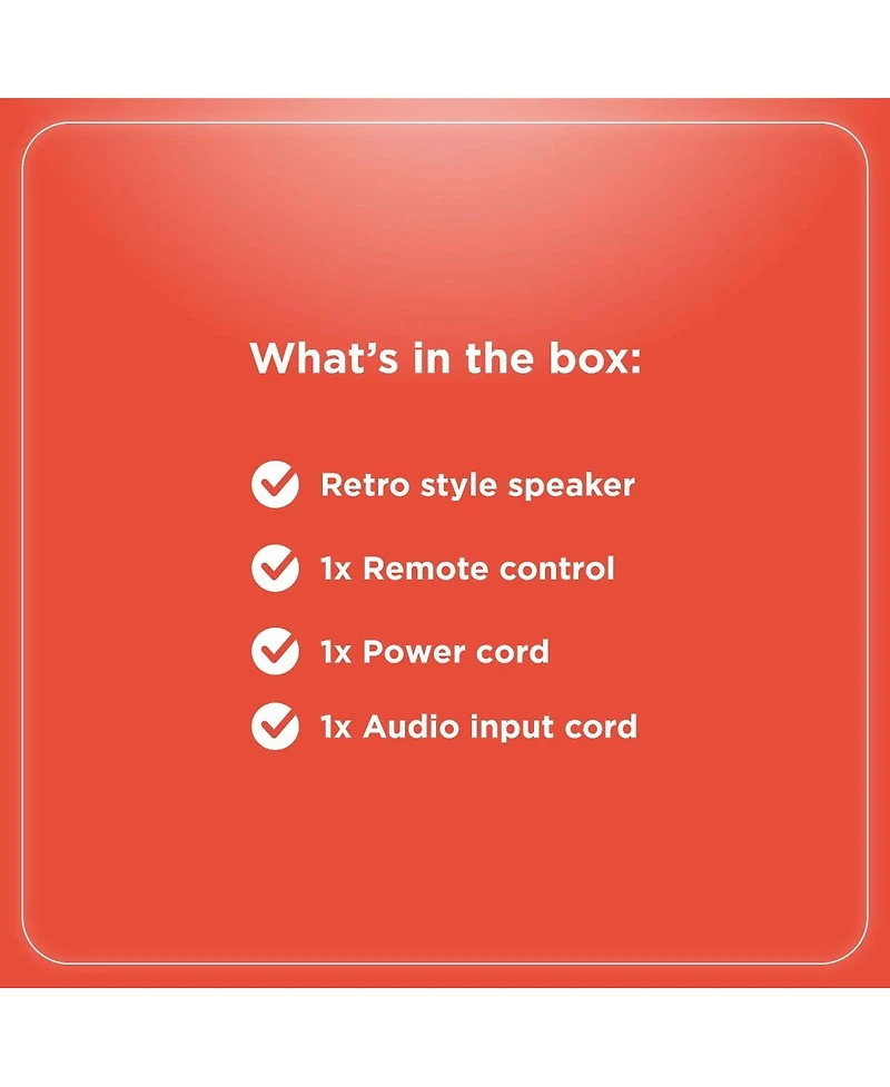 RadioShack 240W Retro Style Bluetooth 5.0 Speaker with Fm Radio With Remote Control and Power Cord Aux, Usb A, Arc Inputs 4001974