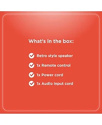 RadioShack 240W Retro Style Bluetooth 5.0 Speaker with Fm Radio With Remote Control and Power Cord Aux, Usb A, Arc Inputs 4001974