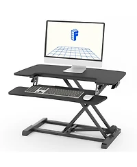 FlexiSpot M7 Series 32"W Manual Adjustable Standing Desk Converter, Black