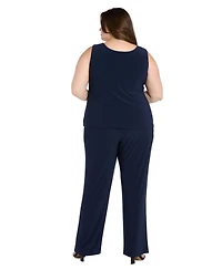 R & M Richards Plus 3-Piece. Top, Jacket, and Pants Set