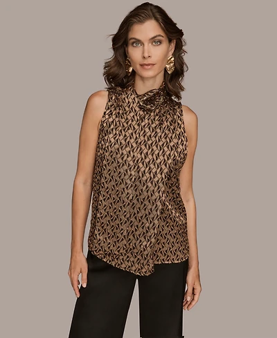 Donna Karan New York Women's Sleeveless Mock Neck Top