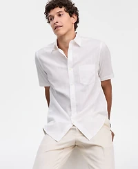 Club Room Men's Textured Short-Sleeve Shirt, Macy's Exclusive