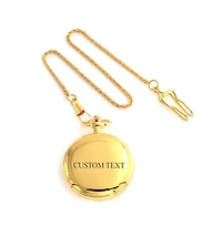 Bling Jewelry Fireman Firefighter Fire Truck Pocket Watch Two Tone Red Gold Plated With Long Pocket Chain