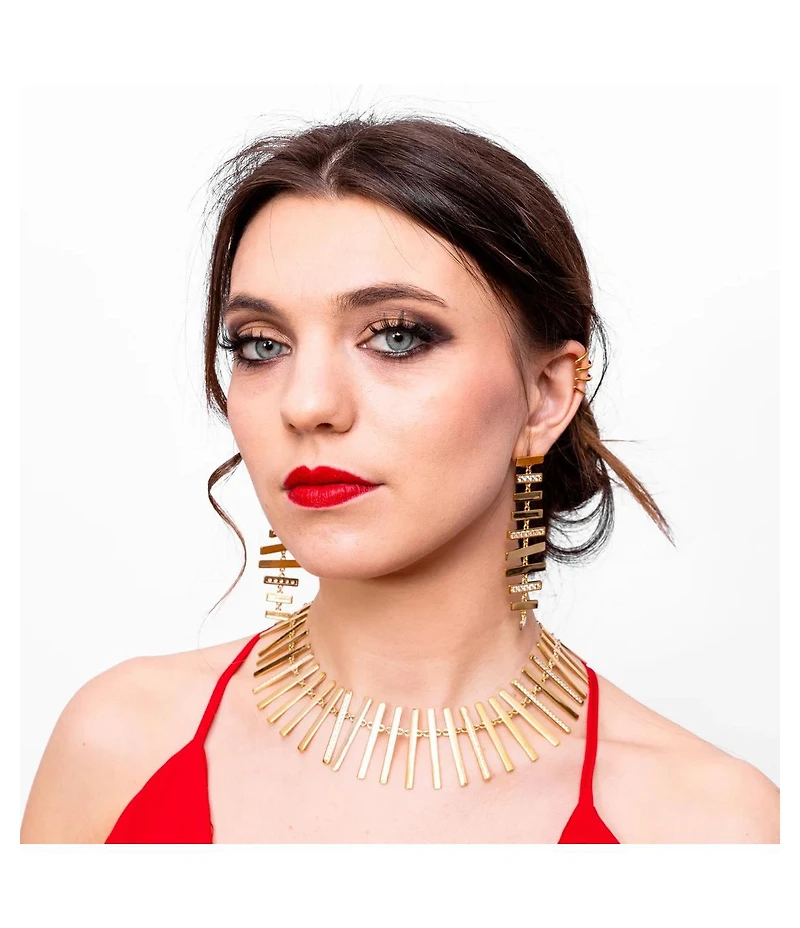 Lucy Quartermaine Large Key Necklace in Gold Vermeil