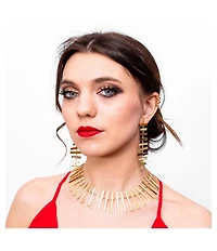 Lucy Quartermaine Large Key Necklace in Gold Vermeil