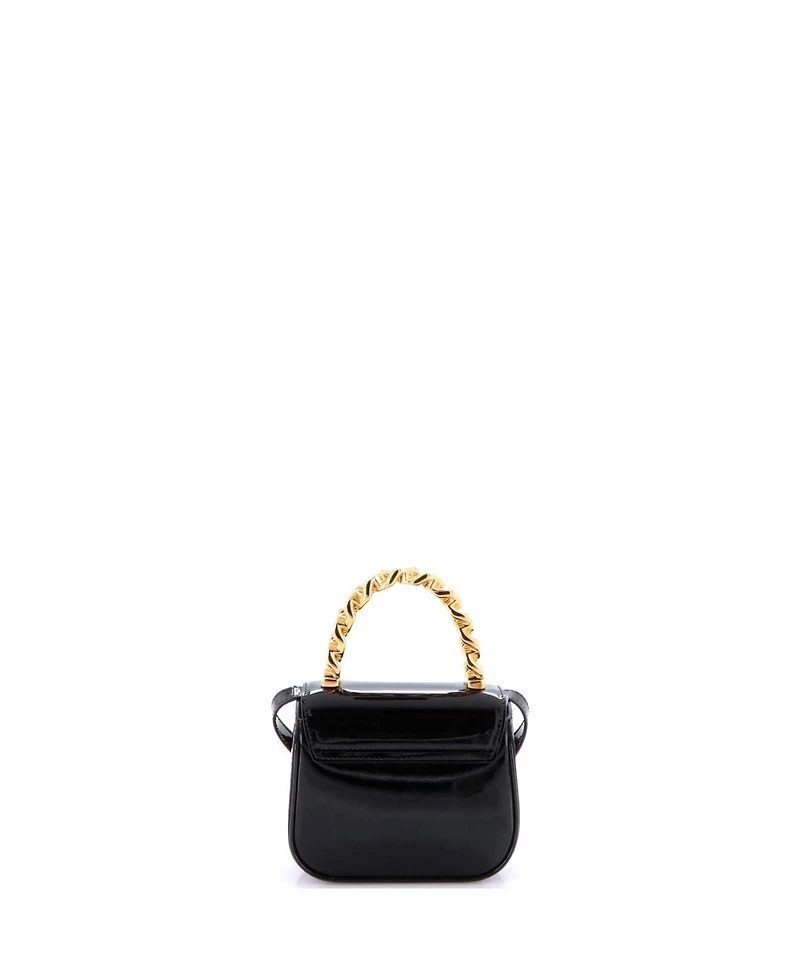 Pre-Owned Versace Mini La Medusa Chain Handle Crossbody Bag (Outlet) Patent