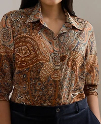 Lauren Ralph Plus Paisley Shirt