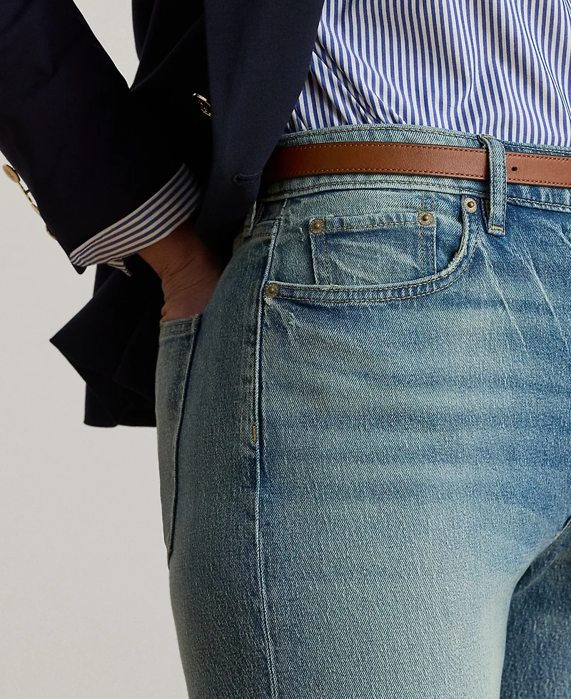 Lauren Ralph Plus High-Rise Wide-Leg Jeans