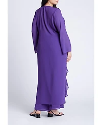 Eloquii Women's Plus Dramatic Ruffle Duster