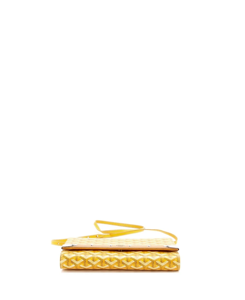 Pre-Owned Goyard Pm Monte Carlo Clutch with Strap Coated Canvas