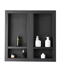 Wall-Mounted Recessed Shower Niche Shelf for Organized Bathroom Storage