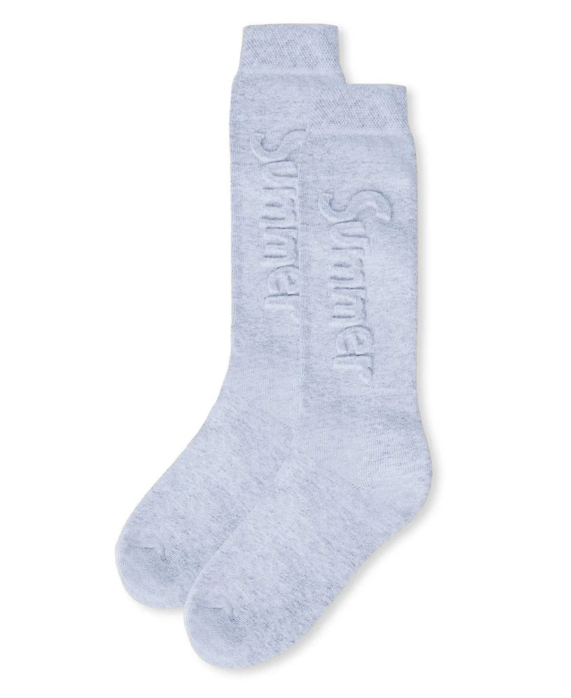 Memoi Girls' Embossed Summer Knee-High Socks
