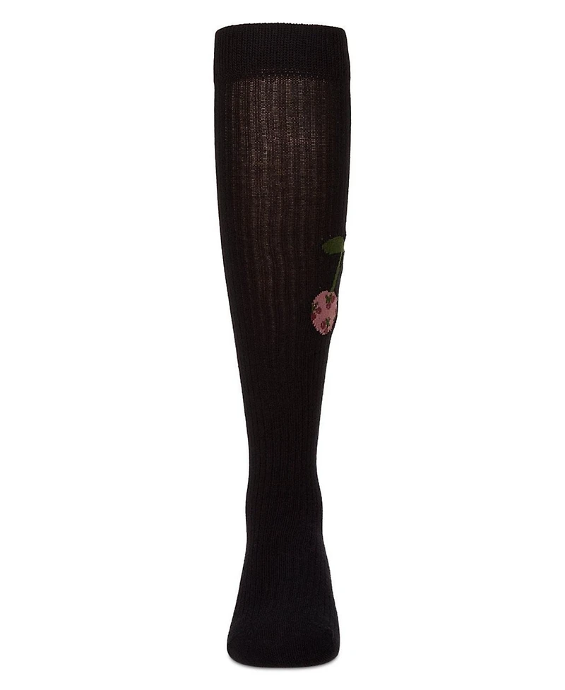 Memoi Girls' Chenille Abc Knee-High Socks