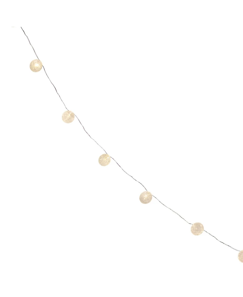 Led Crackle Glass Ball Light String 11'l
