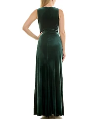 Taylor Women's Side Ruched V-Neck Dress