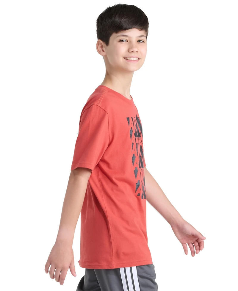 Adidas Big Boys 8-20 Short Sleeve Woodland Camo Stack T-Shirt