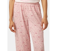 Hue Women's 2-Piece Embellished Short Sleeve Pajama Set