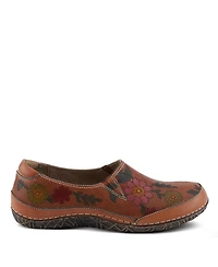 L'Artiste Women's Libora-Delite Handpainted Leather Floral Slip-On Shoes with Removable Insole