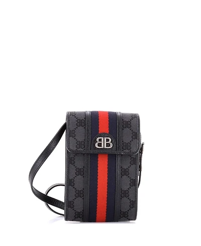 Pre-Owned Balenciaga x Gucci The Hacker Project Web Phone Bag Bb Canvas
