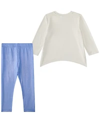 adidas Baby Girls 2-Piece Crew Neck Top and Elastic Waistband Pants Set