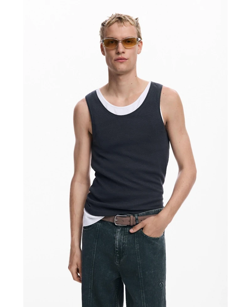 Desigual Men's Straight pants with washed effect