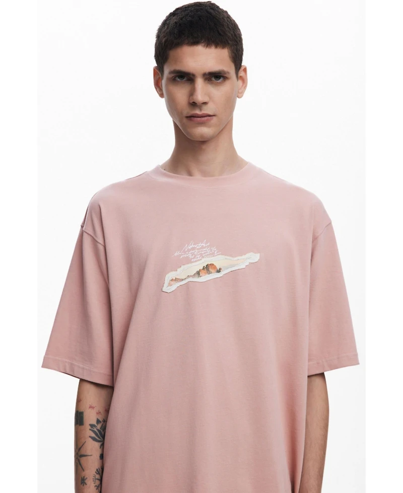Desigual Men's Short-sleeve collage T-shirt