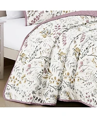 MarCielo 3 Piece Printed Quilt Set Lightweight Bedspread Set Lara - King