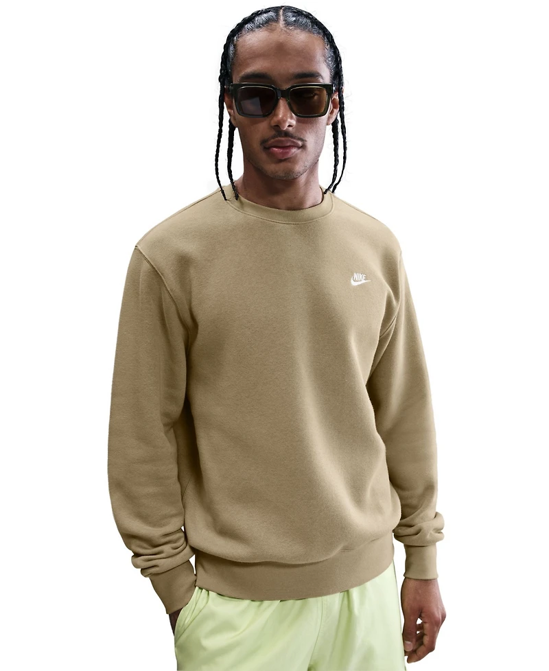 Nike Men's Pullover Fleece Crewneck Logo Sweatshirt