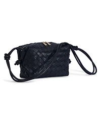 Women's Woven Leather Crossbody Bag
