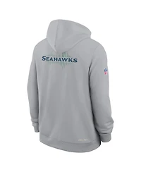 Nike Men's Gray Seattle Seahawks 2025 Nfl Rivalries Sideline Dri-Fit Hoodie