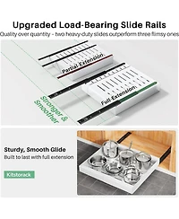 Kitstorack Pull out Cabinet Organizer, Expandable(12"-20") Heavy Duty Slide out Drawers Fixed with Adhesive Nano Film for Pots, Roll out Shelf Storage