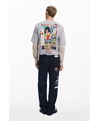 Desigual Men's Oriental printed jeans