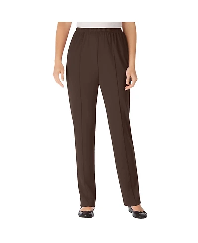 Woman Within Women's Tall Knit Hassle-Free Pull-On Elastic-Waist Pants