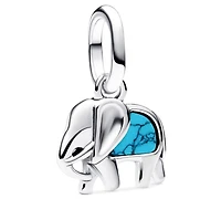 Pandora Turquoise-coloured Elephant Mini Dangle Charms
