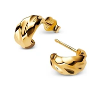 Pandora Rippled Open Hoop Earrings