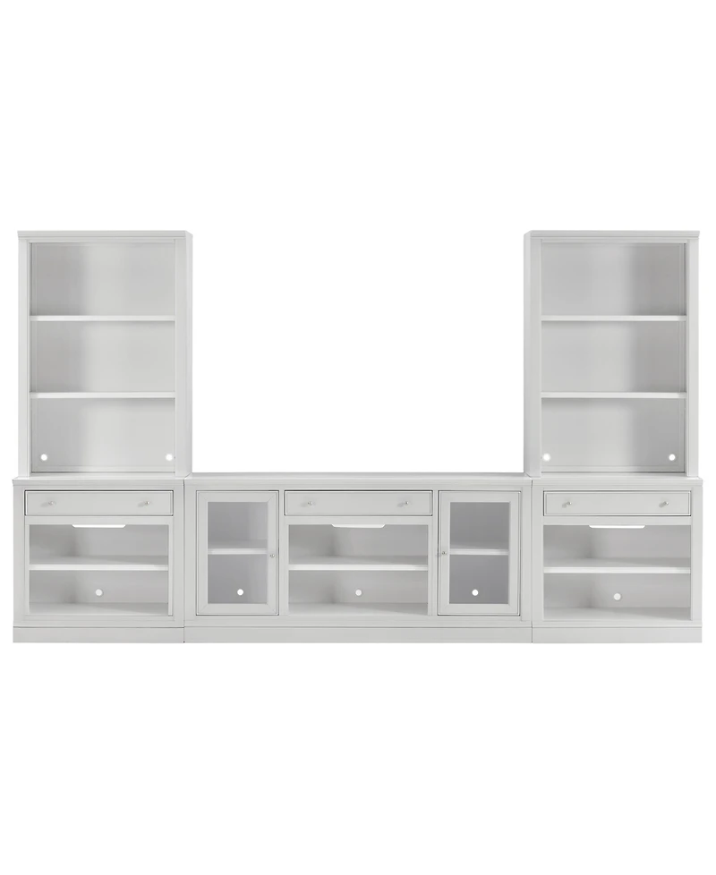 Furniture Amren 65" Wood 2 Door Console with Open Hutches and Open Bases
