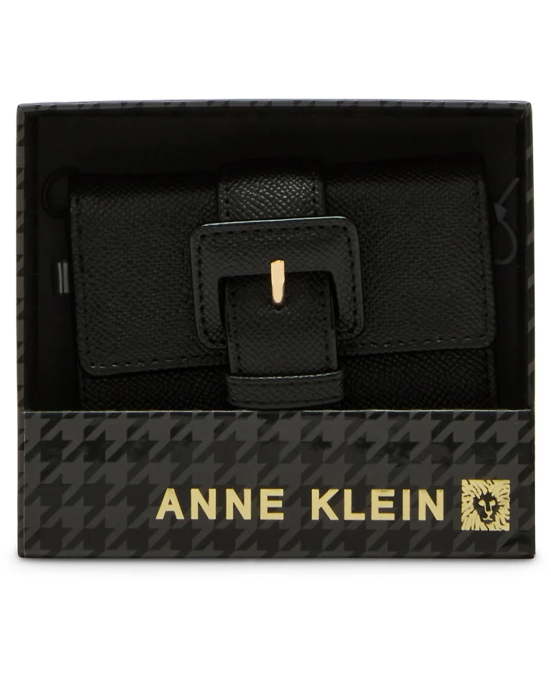 Anne Klein Covered Buckle Flap Wallet Gift Set