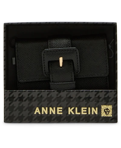 Anne Klein Covered Buckle Flap Wallet Gift Set