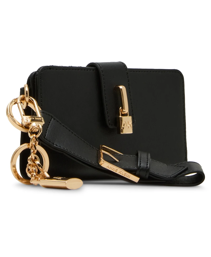 Anne Klein 2 Piece Lock Wristlet Gift Set with Bag Charm