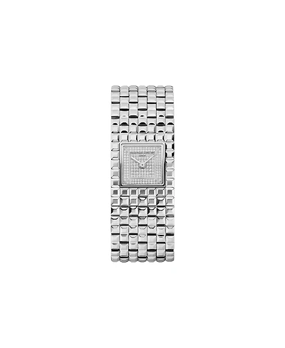 Frederique Constant Women's Manchette Silver-Tone Stainless Steel Bracelet Watch, 25.7mm