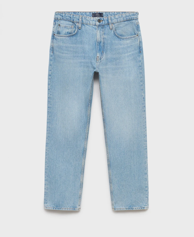 Mango Men's Moby Straight-Fit Light-Wash Jeans