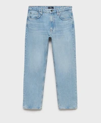 Mango Men's Moby Straight-Fit Light-Wash Jeans