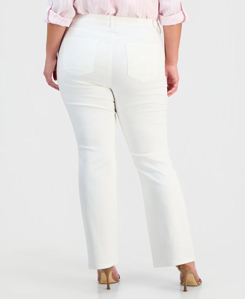 Anne Klein Plus High-Rise Bootcut Jeans