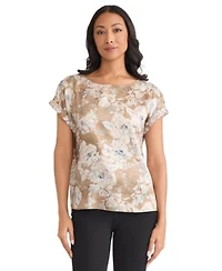 Jones New York Womens Button Detail Top