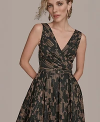 Donna Karan New York Women's Printed Fit and Flare Dress