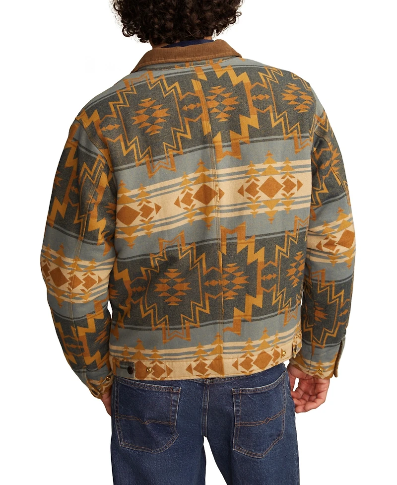 Lucky Brand Men's Jacquard Blanket Jacket