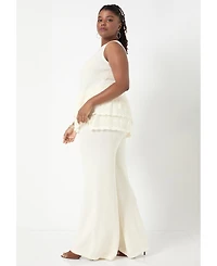 June + Vie Women's Ruffled-Hem Peplum Tank Top